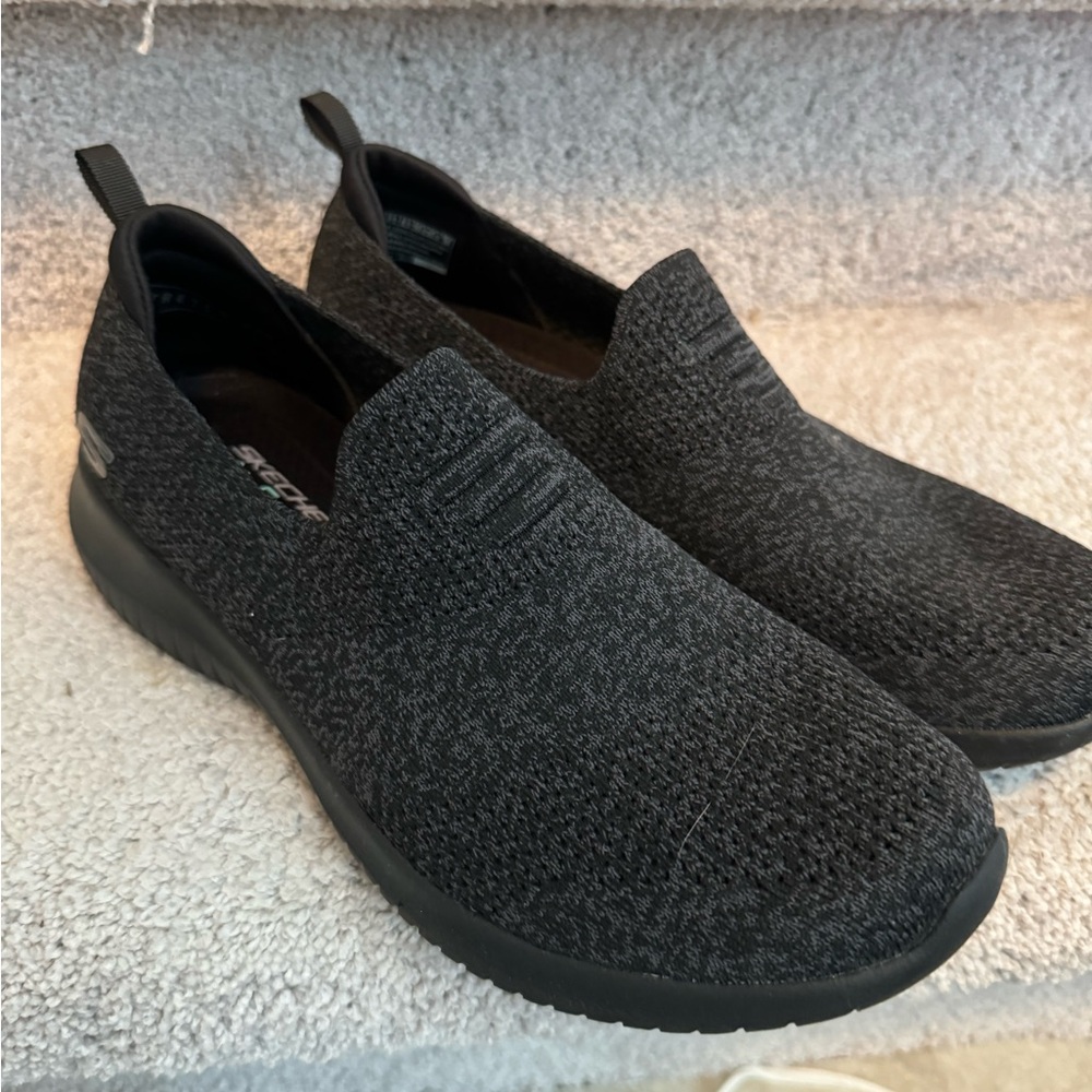 Skechers women’s Charcoal Slip-On Sneakers